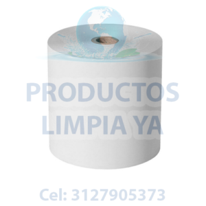 toalla de manos en rollo blanca
